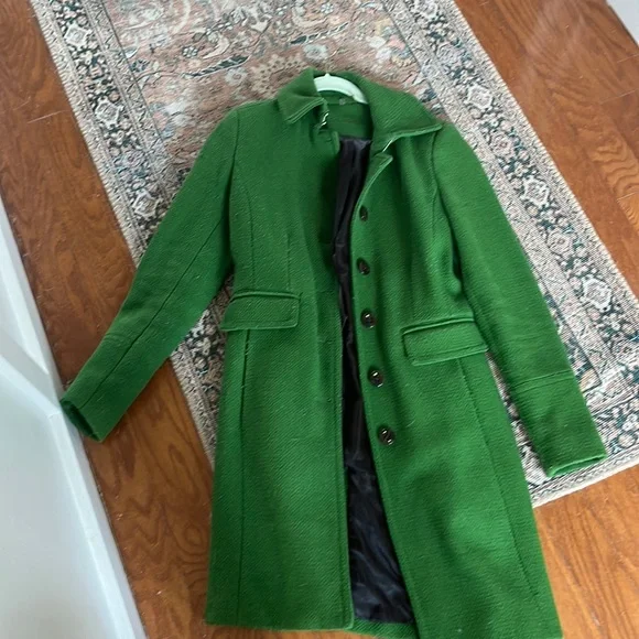 Calvin klein green wool coat on sale